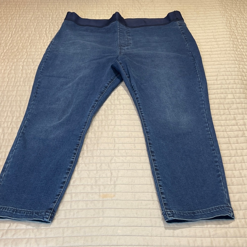 Buffalo David Bitton WOMENS SIZE XL PULL ON ELASTIC WAISTBAND Blue Jeans